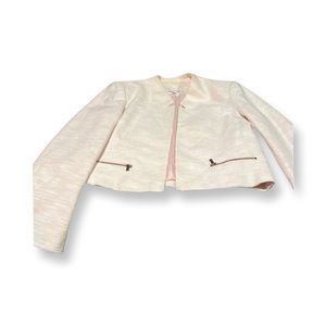 Calvin Klein short white and pink fully lined zipper V neckline two pockets